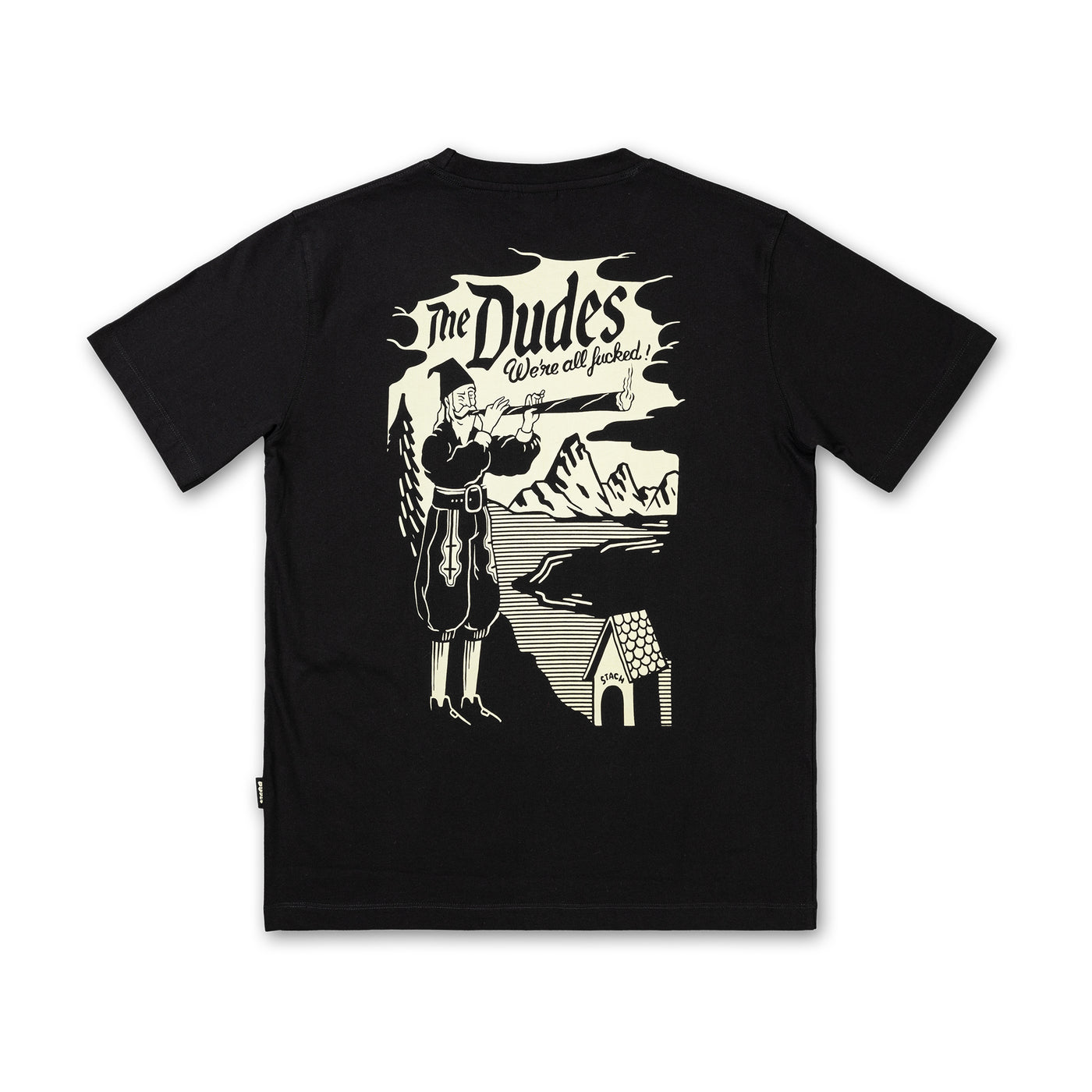 The Dudes All Fucked Classic T-Shirt - Black White