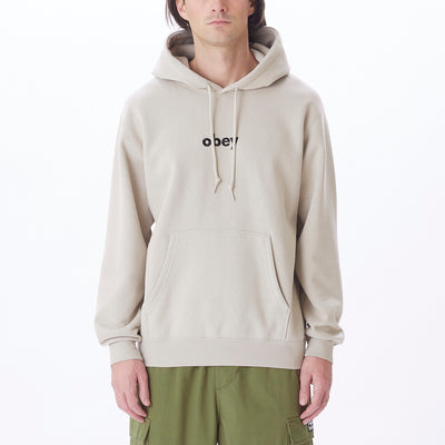 Obey Lowercase HEAVYWEIGHT OVERSIZE HOOD - Silver Grey