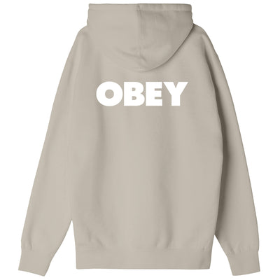 Obey Bold HEAVYWEIGHT OVERSIZE HOOD - Silver Grey