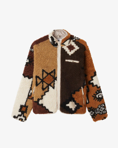 Obey MOROCCAN RUG SHERPA JACKET brown multi