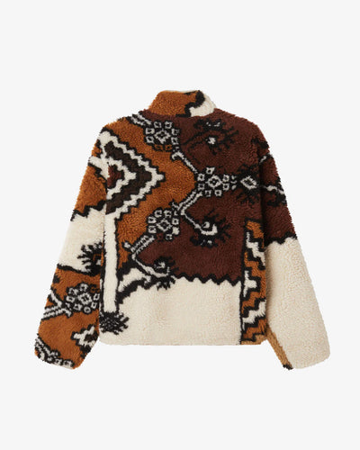 Obey MOROCCAN RUG SHERPA JACKET brown multi