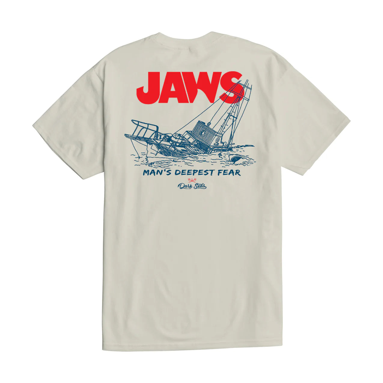 Dark Seas x JAWS Deepest Fear T-Shirt - Cream