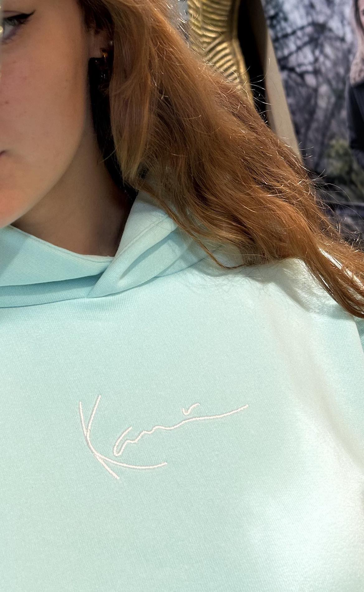 Karl Kani Small Signuture Hoodie - Light Blue