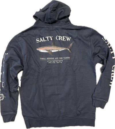 Salty Crew Bruce Vintage Zip Fleece Heavyweight Hoodie - Pigment Black