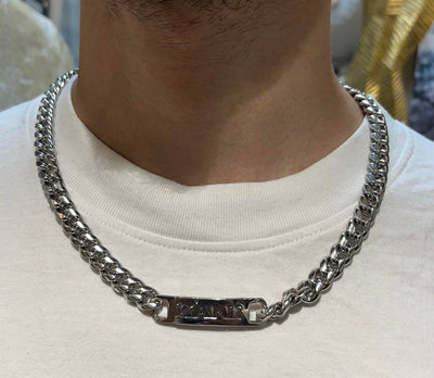 Karl Kani Retro Plate Chain - Silver