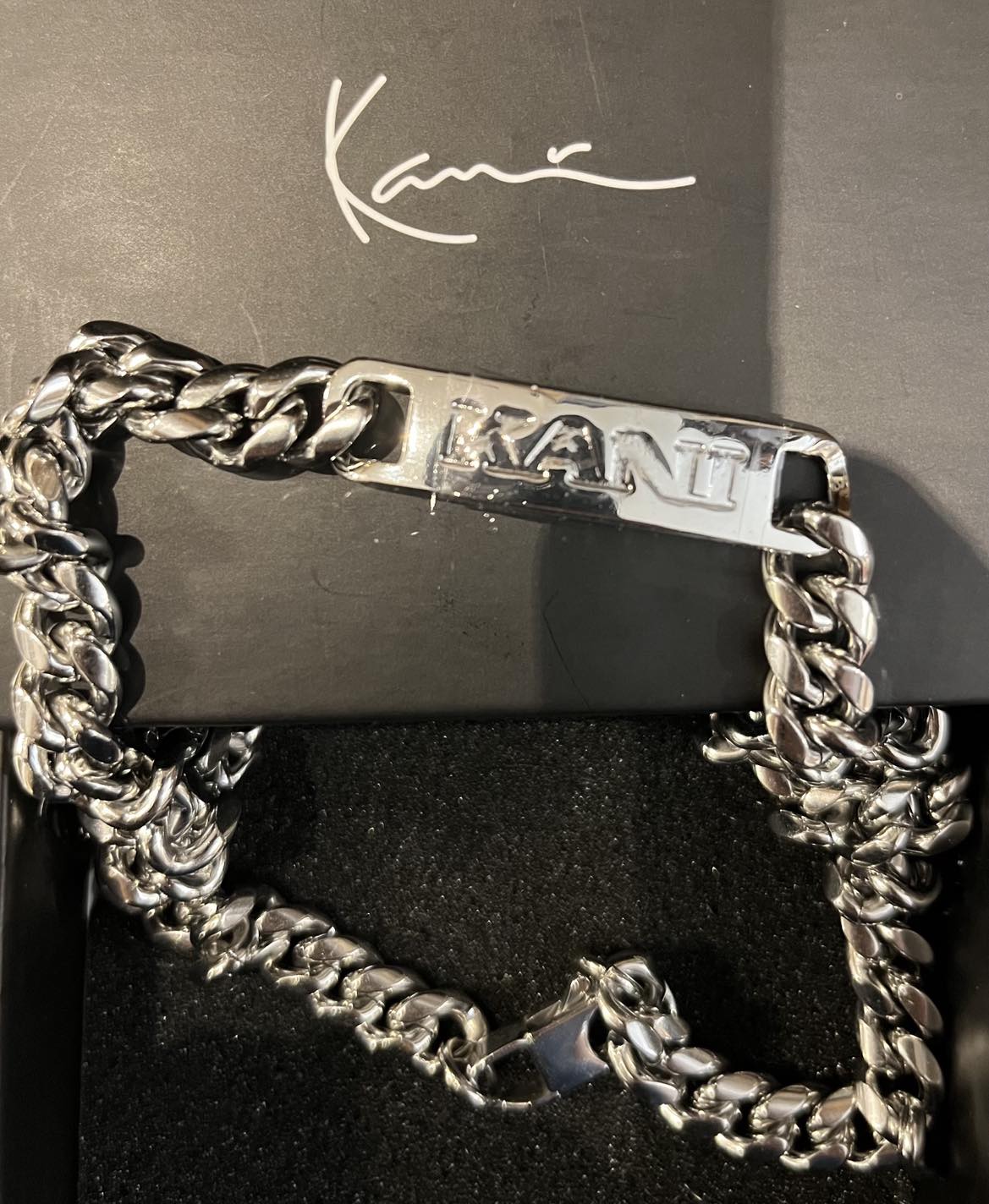 Karl Kani Retro Plate Chain - Silver