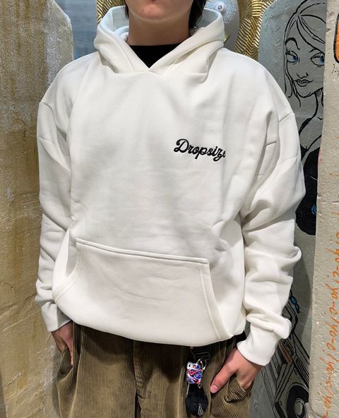 Dropsize HD-169 HEAVY OVERSIZE LOST IN HEAVEN HOODIE - CREAM WHITE