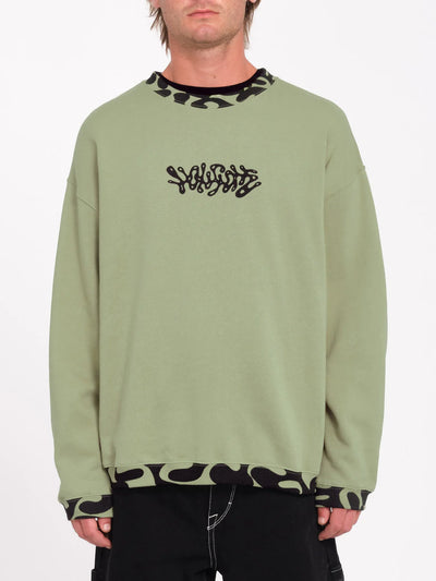 Volcom Fa Zephyr Crew Neck Sweatshirt - Green Tea