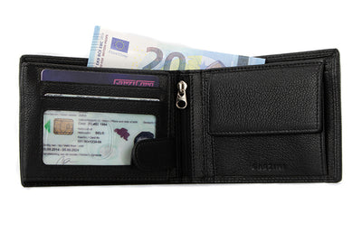 Garzini / Hunterson Bifold Coin Pocket Wallet - Black