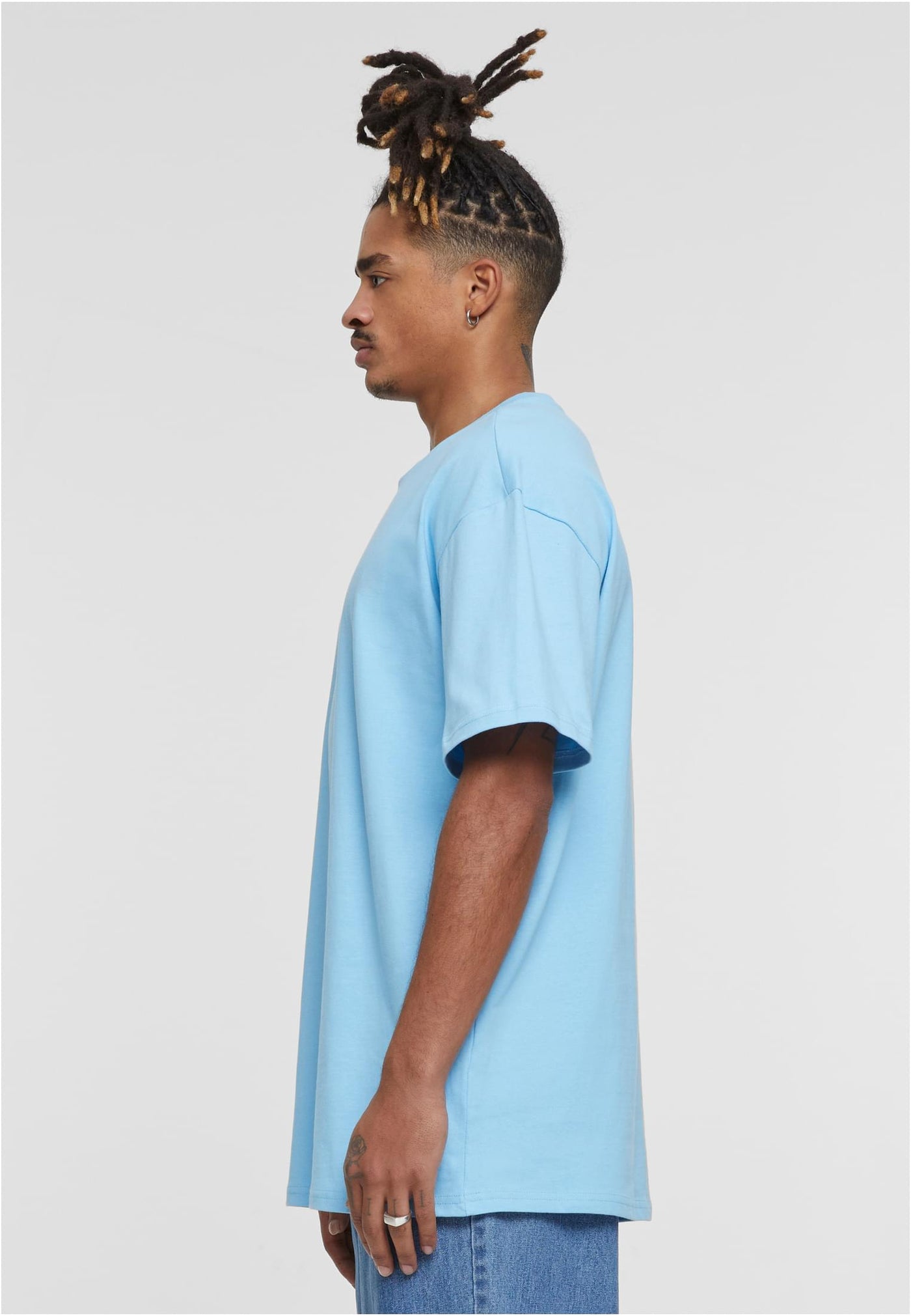 YO-C BY 102 Heavy Oversized Blank T-Shirt - Baltic Blue