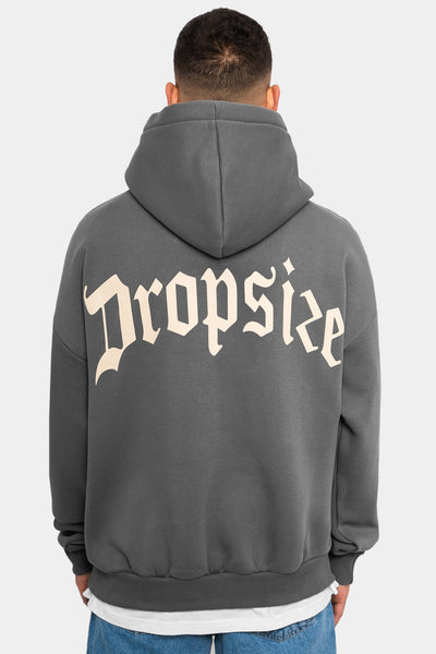 Dropsize HD-101 HEAVY OVERSIZE Hoodie Washed-Grey