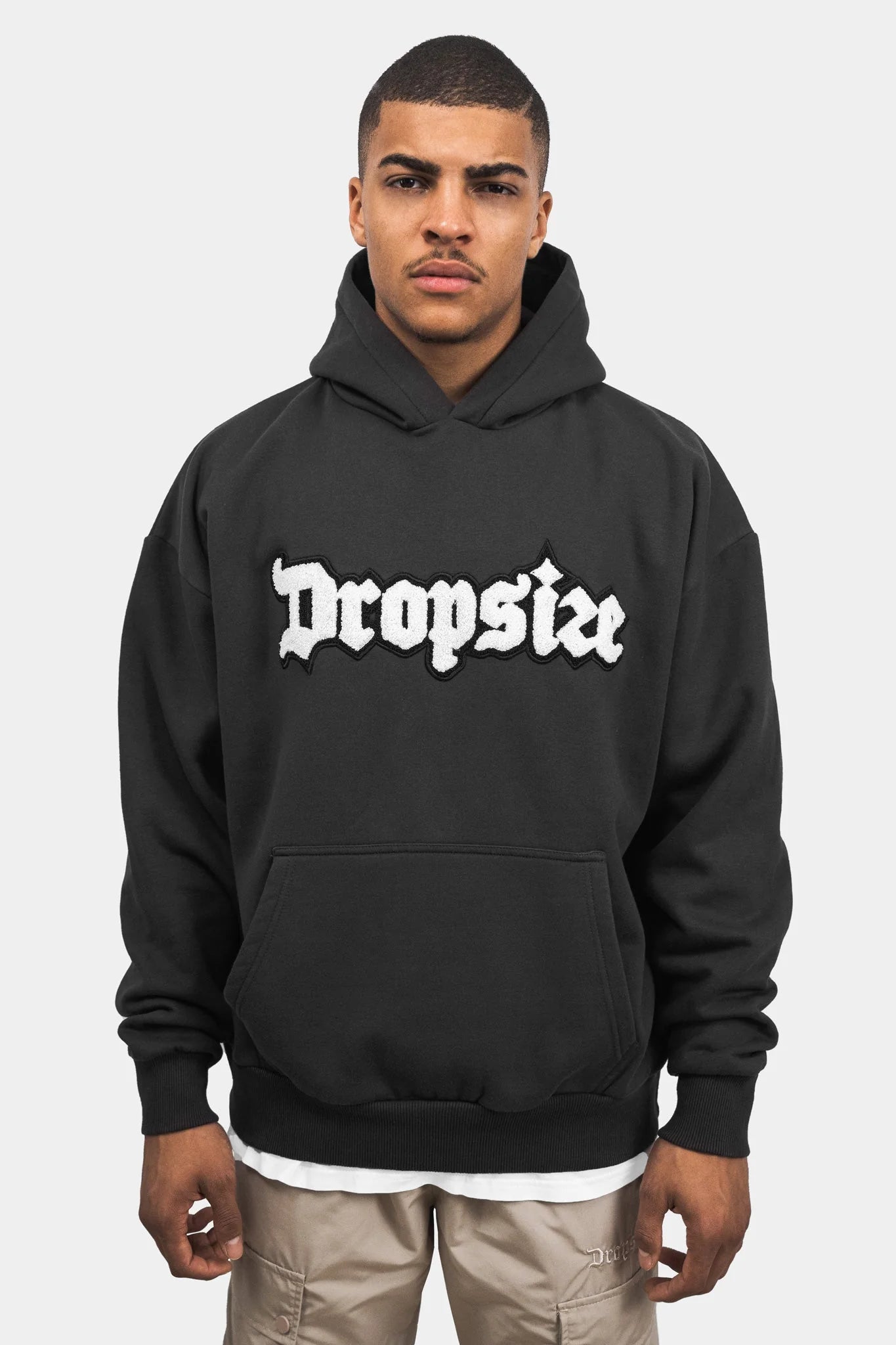 Dropsize HD-101 HEAVY OVERSIZE Hoodie Washed Black