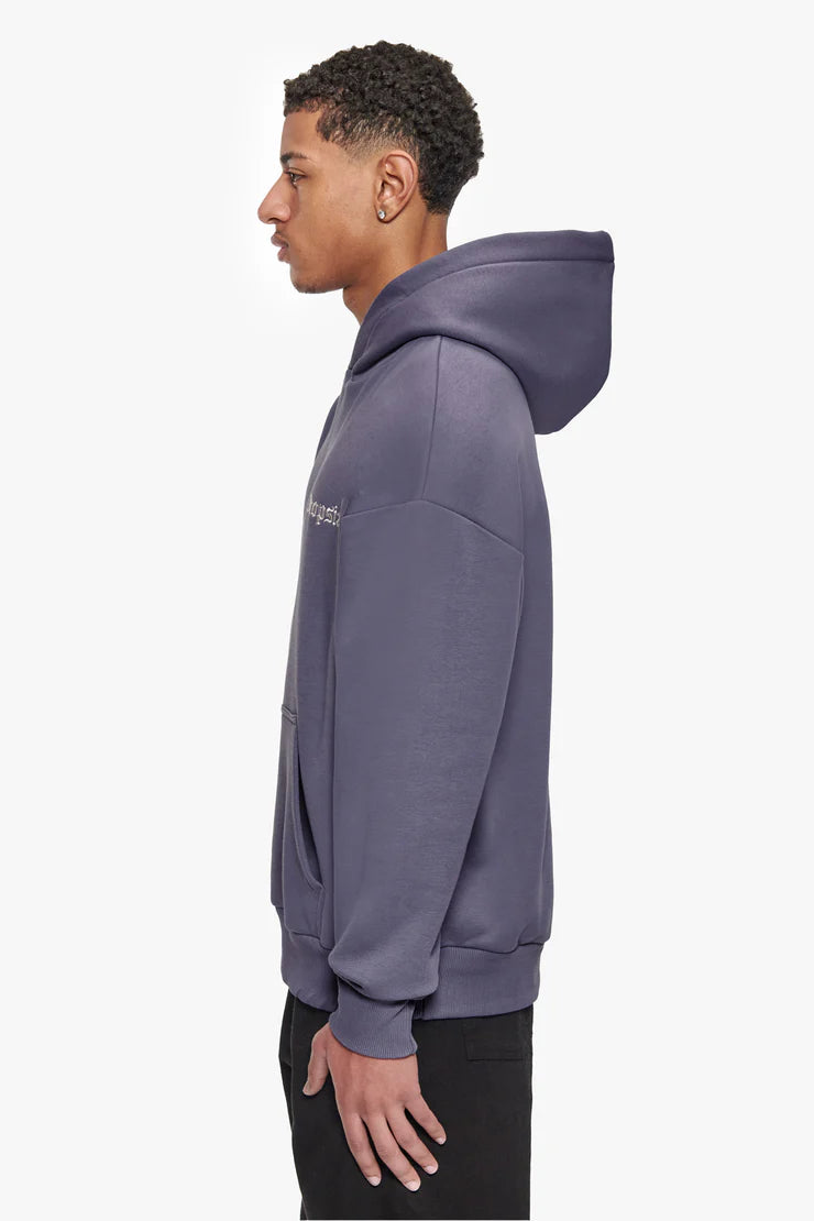 Dropsize HD-158 HEAVY OVERSIZE SMALL EMBO HOODIE - GRANITE