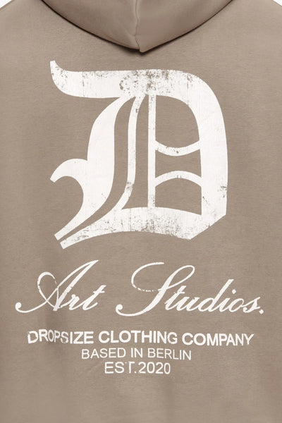 Dropsize HD-333 HEAVY OVERSIZE ART STUDIOS HOODIE - Simply Taupe