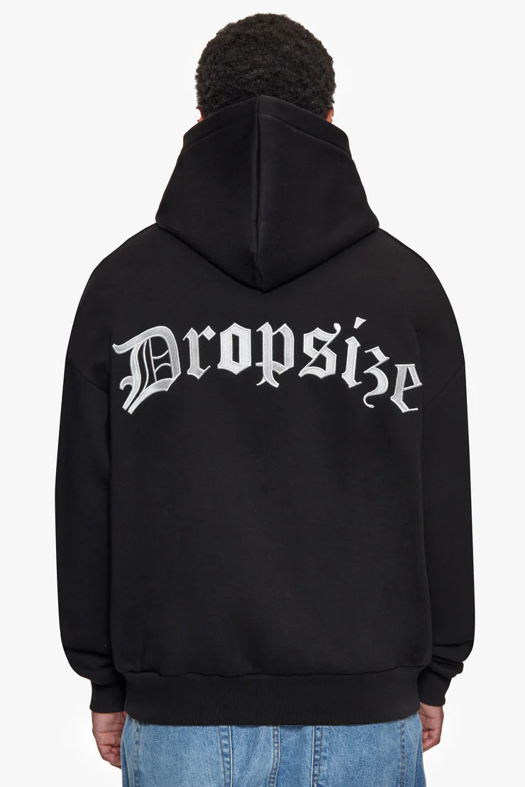 Dropsize HD-375 HEAVY V2 BACKLOGO HOODIE - BLACK