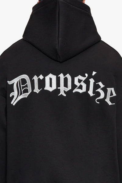 Dropsize HD-375 HEAVY V2 BACKLOGO HOODIE - BLACK