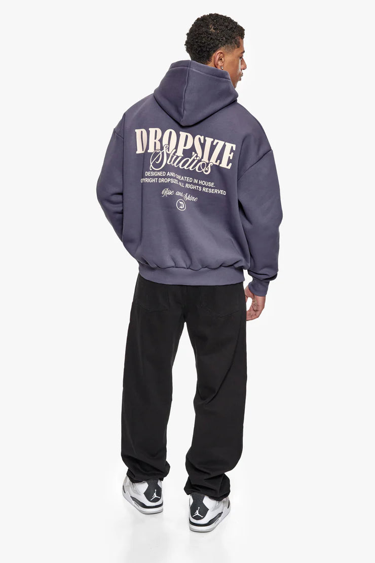 Dropsize HD-377 HEAVY OVERSIZE DROPSIZE STUDIOS HOODIE - GRANITE