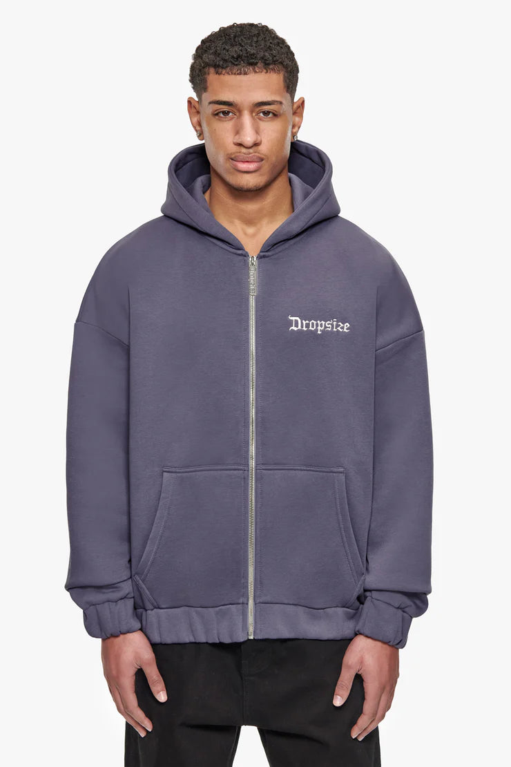 Dropsize Blank Zip-Hoodie ZH-001 - Granite