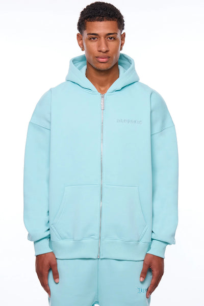 Dropsize Blank Zip-Hoodie ZH-200 - Tiffany (Türkis)