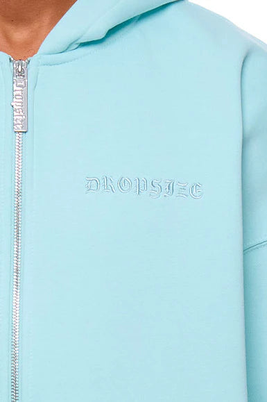 Dropsize Blank Zip-Hoodie ZH-200 - Tiffany (Türkis)