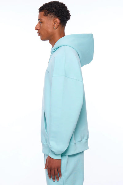 Dropsize Blank Zip-Hoodie ZH-200 - Tiffany (Türkis)