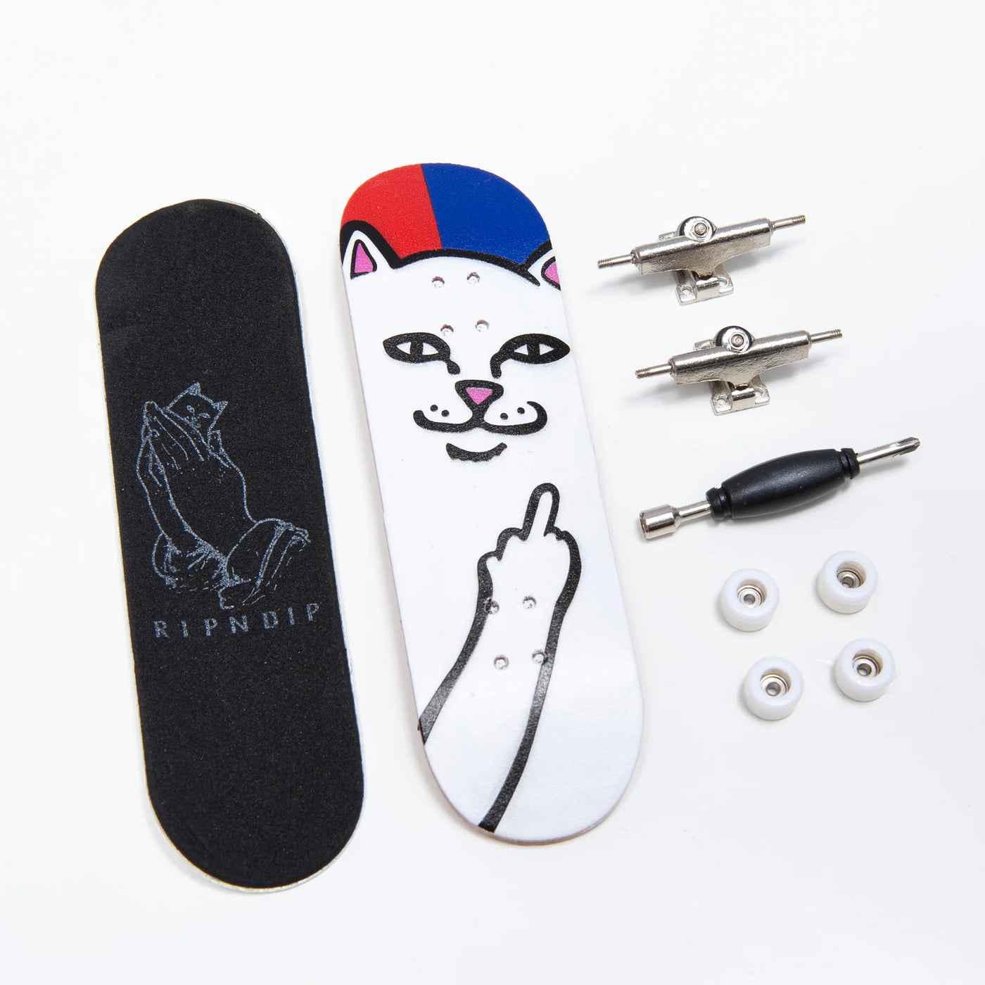 RIPNDIP Lord Nermal Mini Skate Fingeboard - Red / Blue