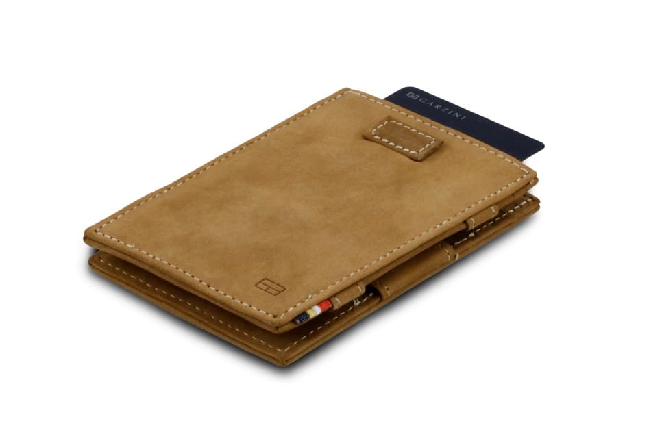 Garzini / Hunterson Cavare Pull Tab Magic Card Wallet - Camel Brown