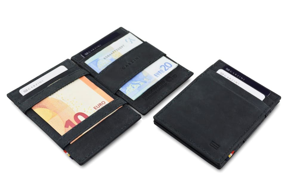 Garzini / Hunterson Essenziale Magic 10 Card Wallet - Carbon Black