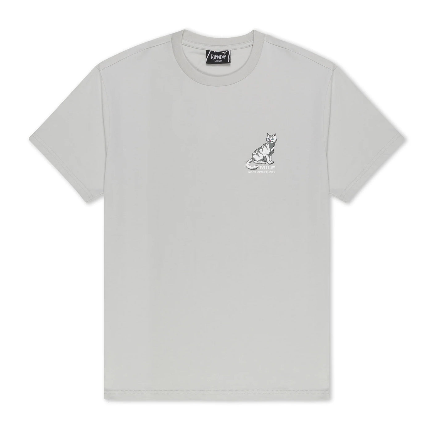 RipNDip Man I Love Felines T-Shirt - Grey