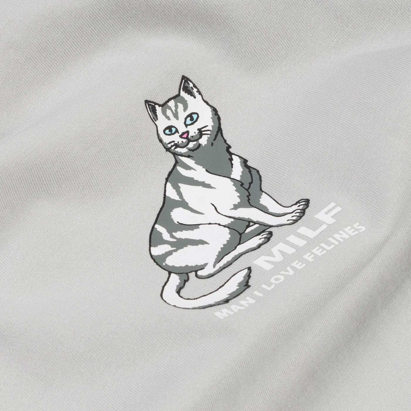 RipNDip Man I Love Felines T-Shirt - Grey