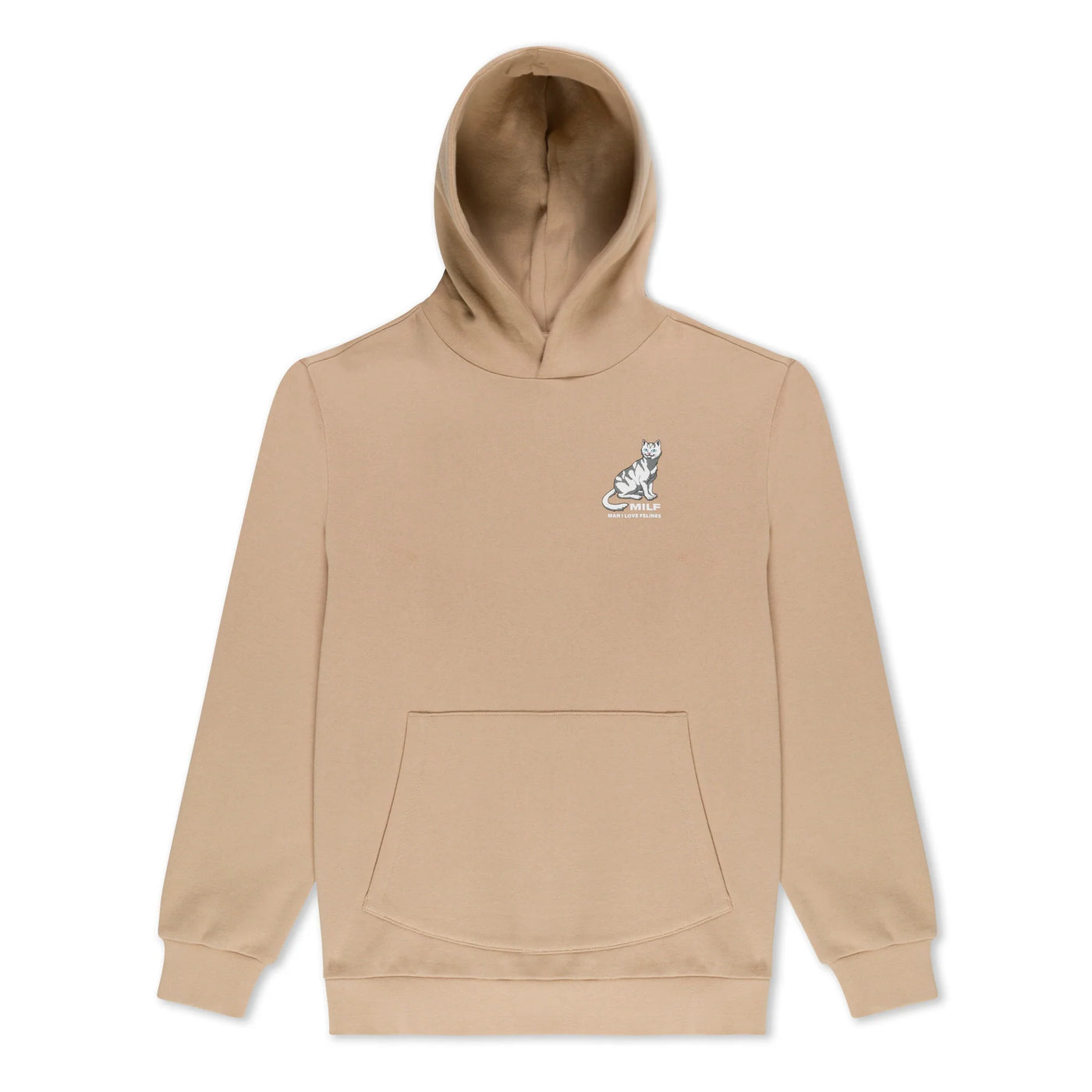 RipNDip Man I Love Felines HOODIE - Almond Sandstone