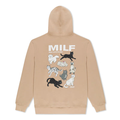 RipNDip Man I Love Felines HOODIE - Almond Sandstone