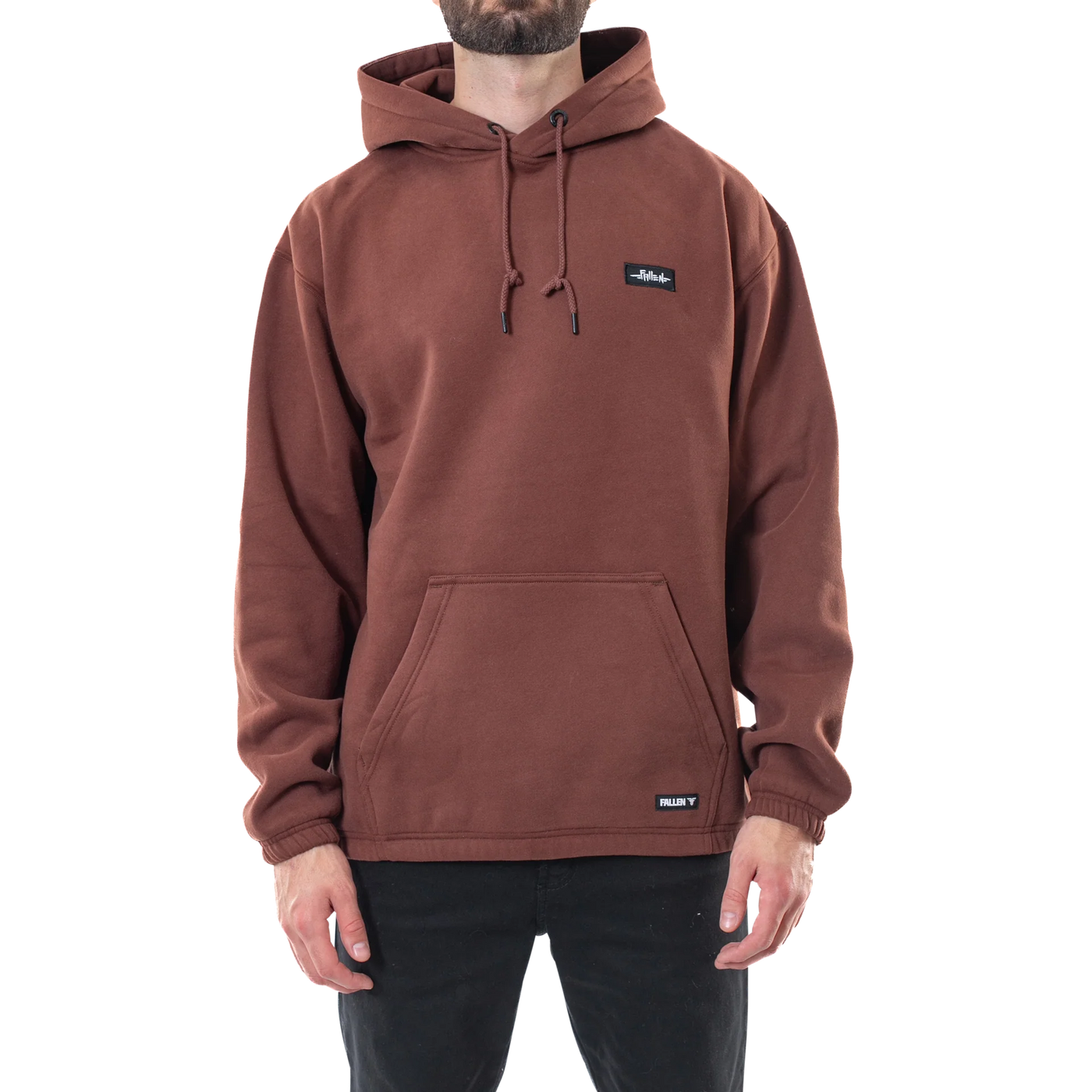 Fallen Grunge Hoodie - Brown / Black