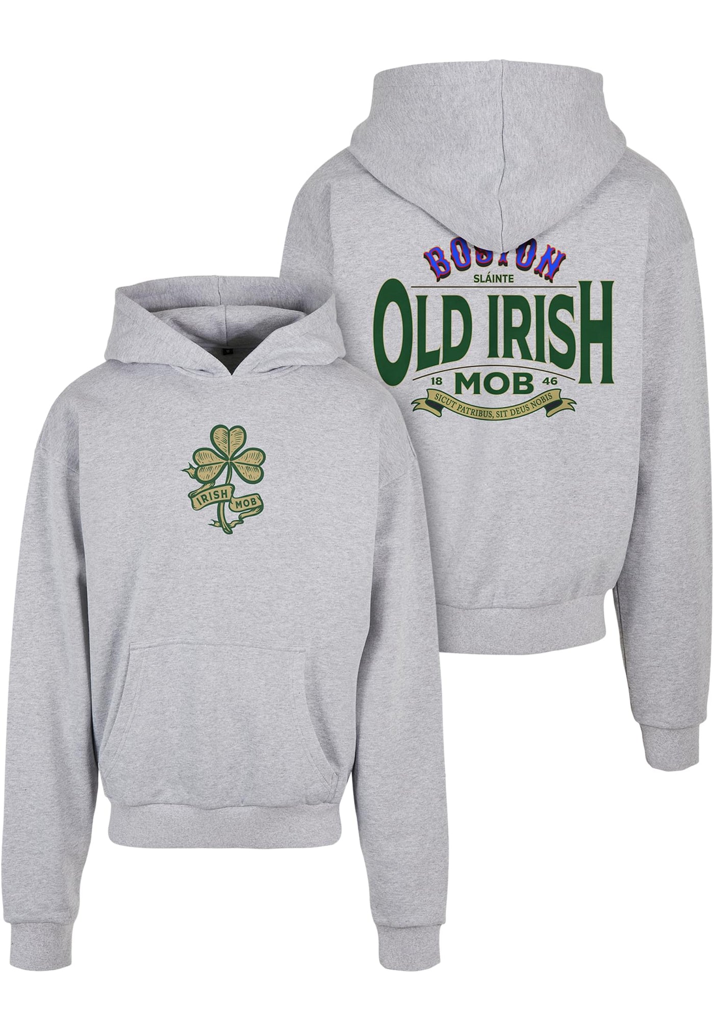 TB 2550 Old Irish Mob Ultraheavy Oversize Hoody Grey