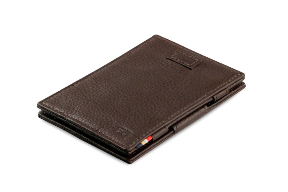 Garzini / Hunterson Cavare Pull Tab Magic Card Wallet - Chocolate Brown