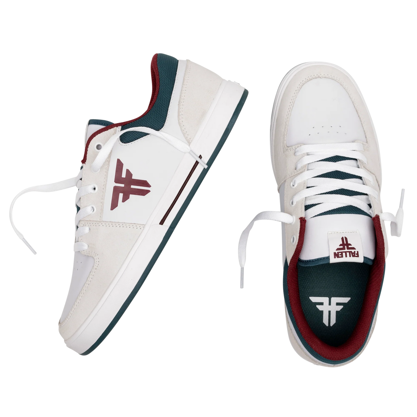 Fallen PATRIOT Shoe - White / Teal / Burgundy