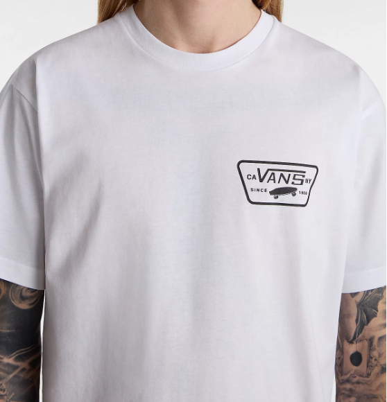 Vans Full Patch Back T-Shirt - White / Black