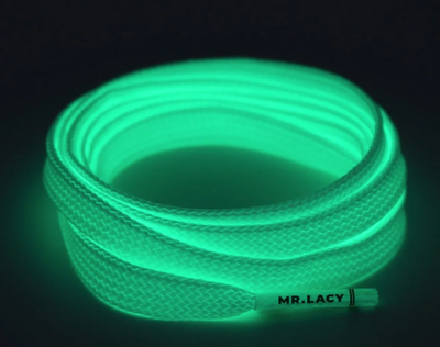 Mr. Lacy Flatties Shoelaces · Glow in the Dark Green