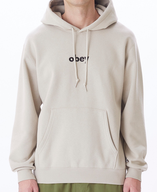 Obey Lowercase HEAVYWEIGHT OVERSIZE HOOD - Silver Grey