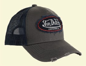 Von Dutch Kalmar Trucker Cap - Grey / Red