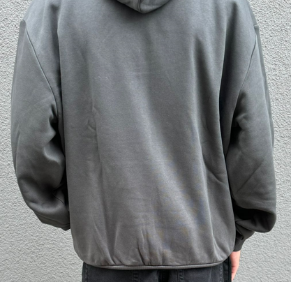 Karl Kani Star Logo Oversized Zip Hoodie - Anthracite / Light Grey