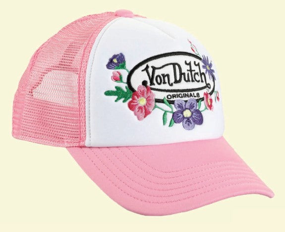 Von Dutch Flora Trucker Cap - Pink