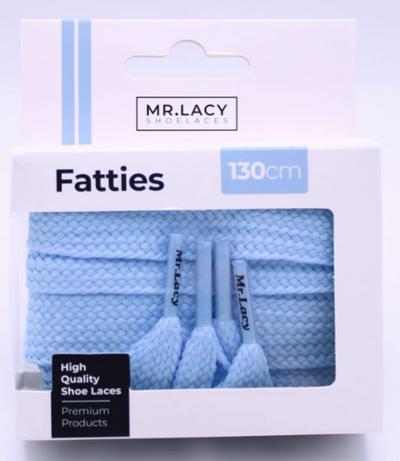 Mr. Lacy Fatties 130cm Shoelaces · Pastel Baby Blue