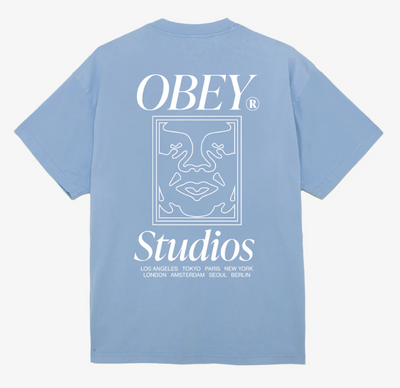 Obey Studios Icon Heavyweight Oversized T-Shirt - Hydrangea