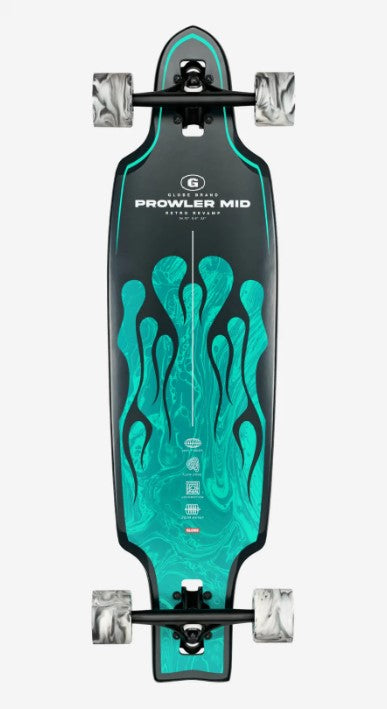 Globe Prowler Mid - 34" Longboard - Green Flames