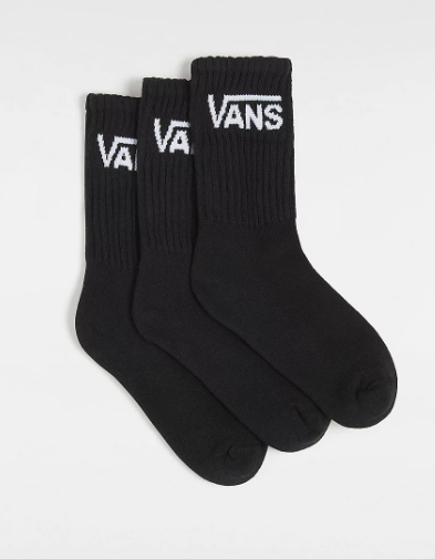 Vans !KIDS! Crew Socks (3 Pair) - BLACK