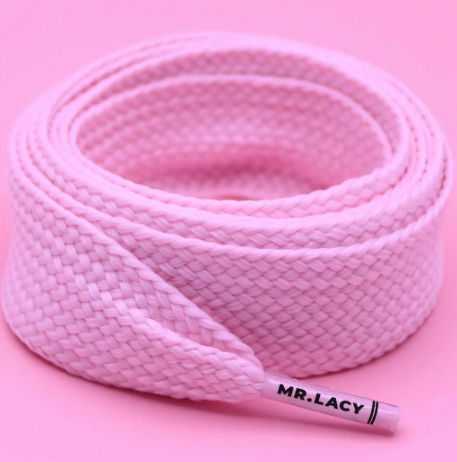 Mr. Lacy Fatties  130cm Shoelaces · Pastel Pink