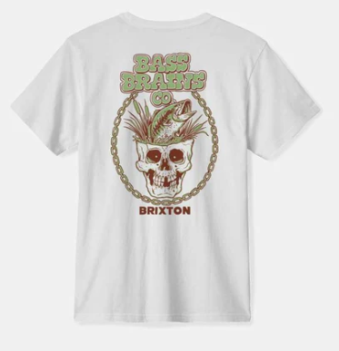 Brixton BASS BRAINS Skull T-Shirt - White