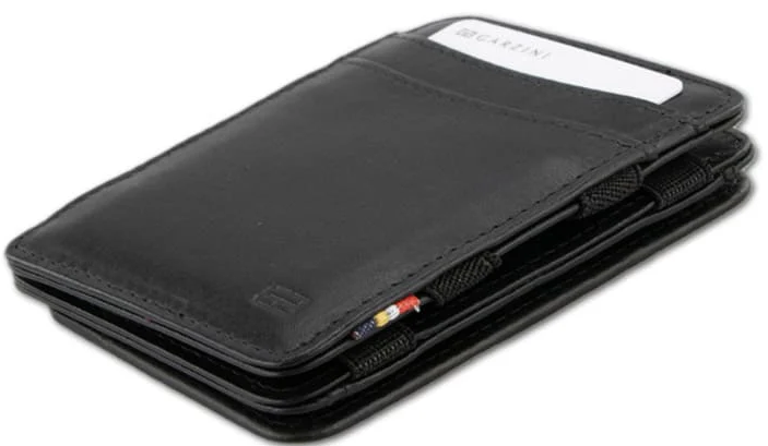 Garzini Magic Coin Wallet - 6 Cards Black