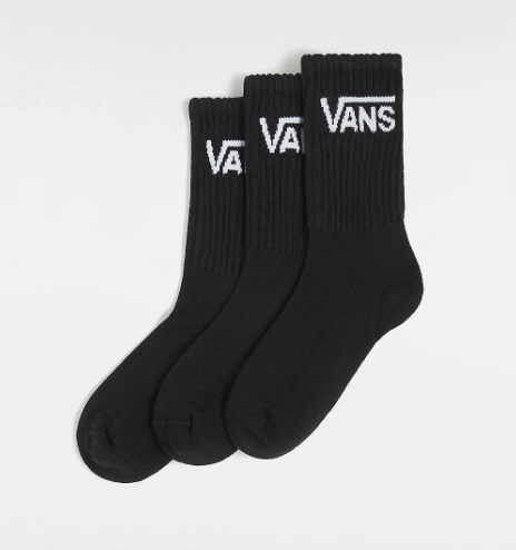 Vans !KIDS! Crew Socks (3 Pair) - BLACK